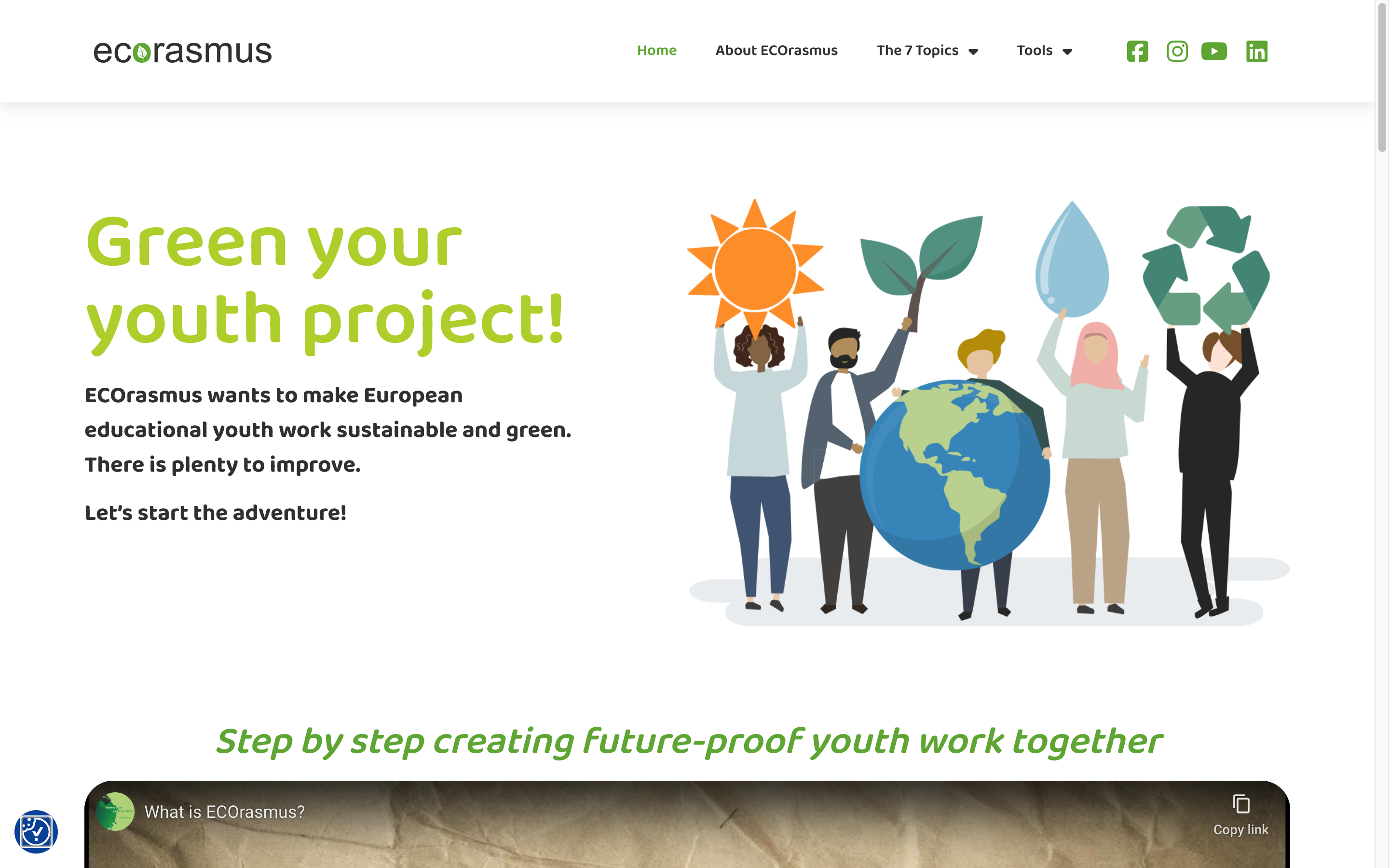 ECOrasmus : site internet du projet